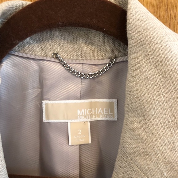 New Beige Linen Michael Kors Vest size 2 - Picture 2 of 9